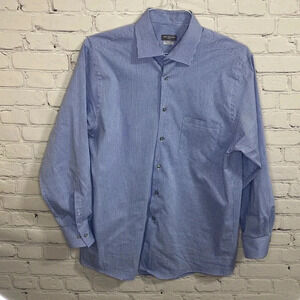 Van Heusen Blue Checked Stretch Button Down Shirt